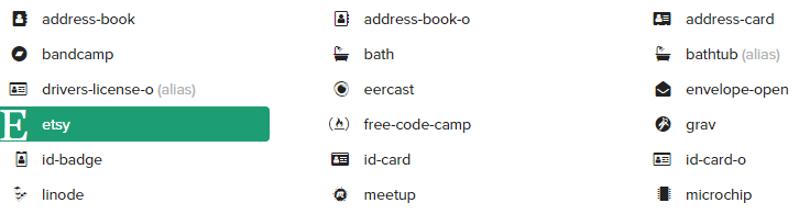 fontawesome icons sample