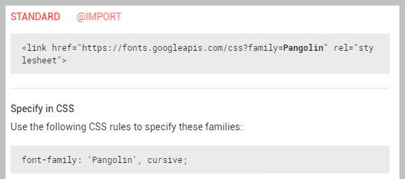Embedding Google Fonts