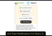 Hot Toast Notifications Component For React