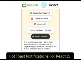 Hot Toast Notifications Component For React